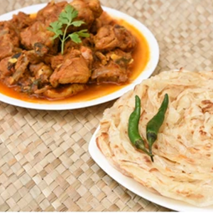 Parotta with Nattu Kozhi Kozhambu