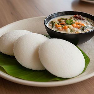 Idli with Veg Stew