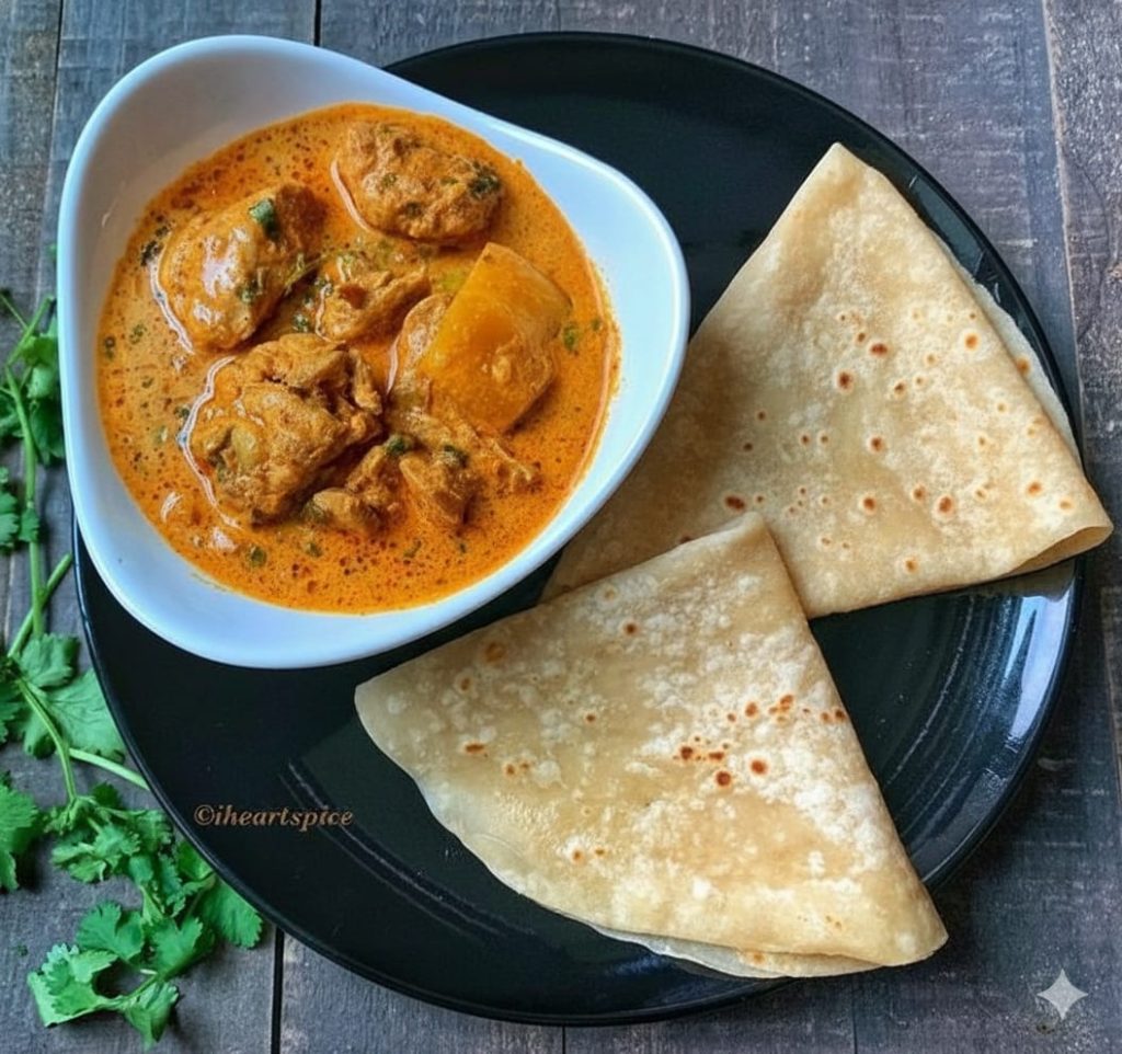 Chapathi with Chicken Curry